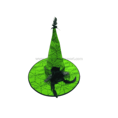 Gorro bruja clásico  verde pack x 6u