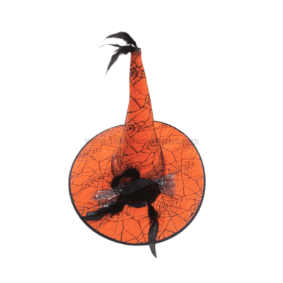 Gorro bruja  clásico naranja pack x 6u